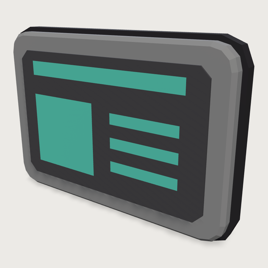 Data Tablet low-poly 3D model