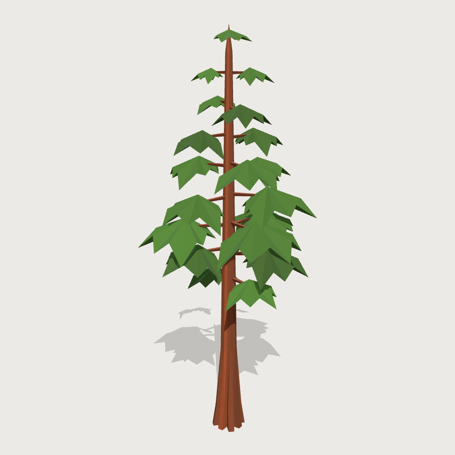 Dawn Redwood low-poly 3D model