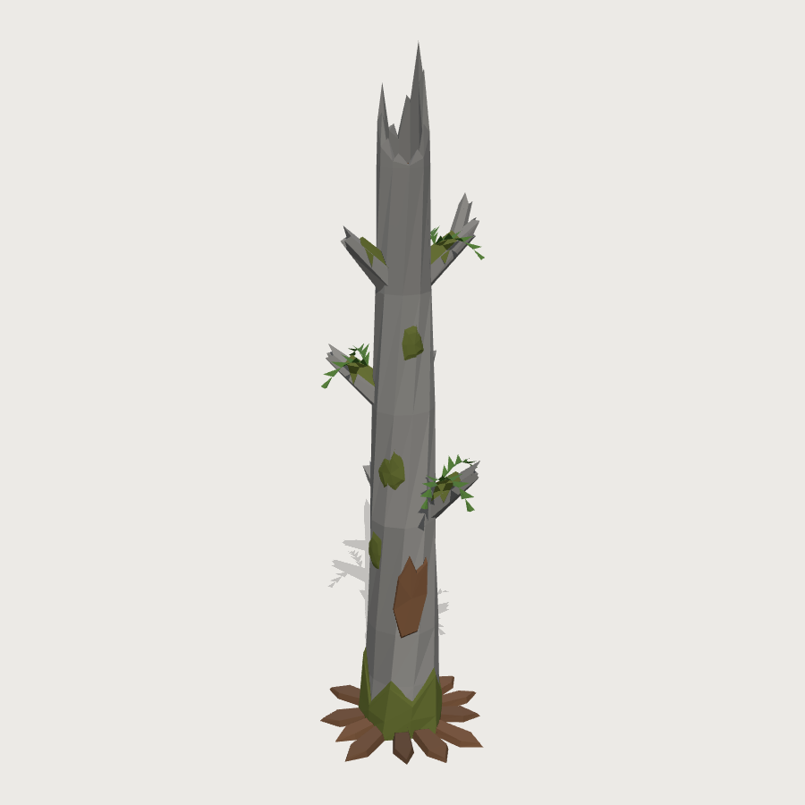Dead Snag low-poly 3D model