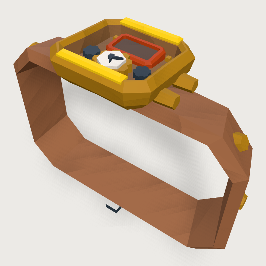 Decorative Bracelet Clasp low-poly 3D model