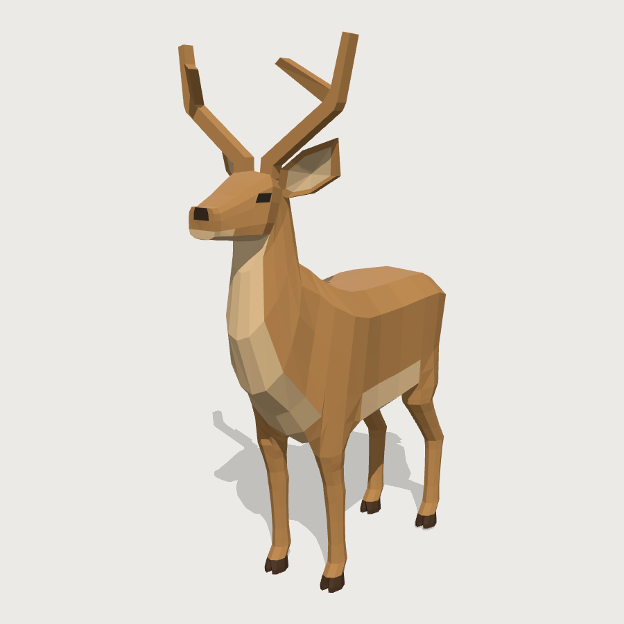 Deer low-poly 3D model