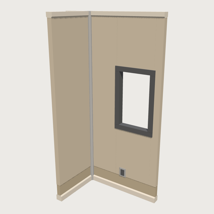 Demountable Partition Run low-poly 3D model
