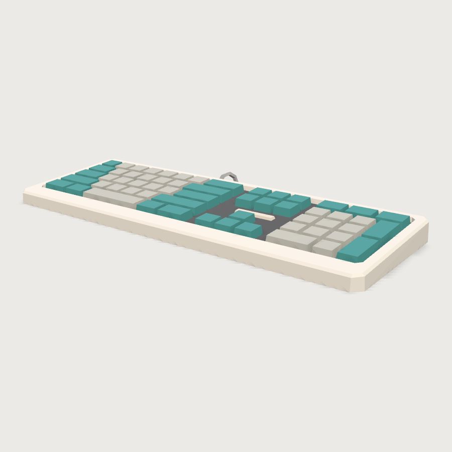 Desk Keyboard low-poly 3D model