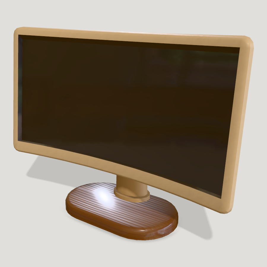 Desk Monitor HD 3D model