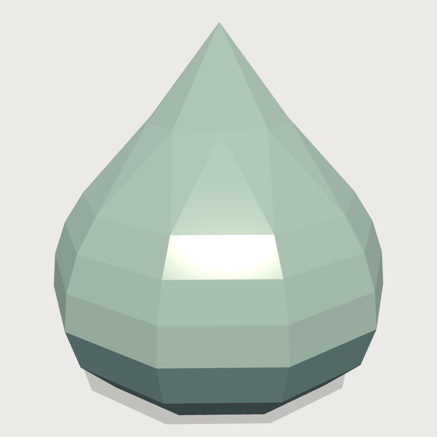 Dewdrop low-poly 3D model