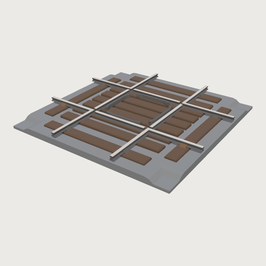 Diamond Crossing low-poly 3D model