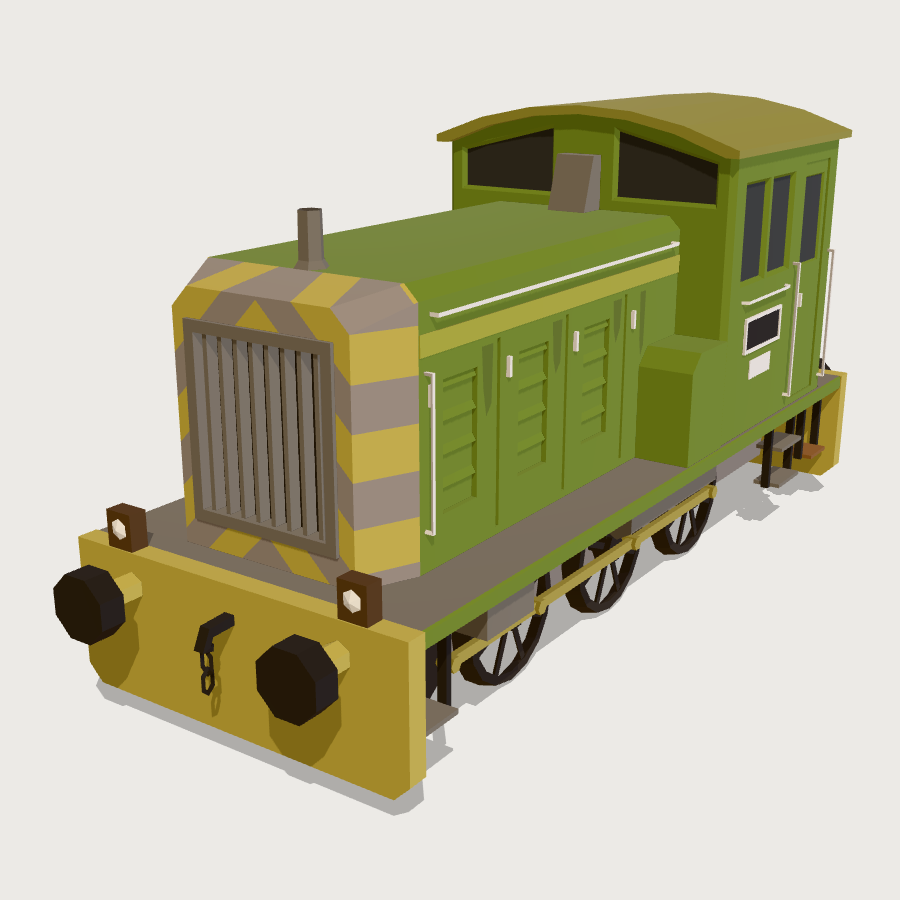 Diesel Shunter low-poly 3D model