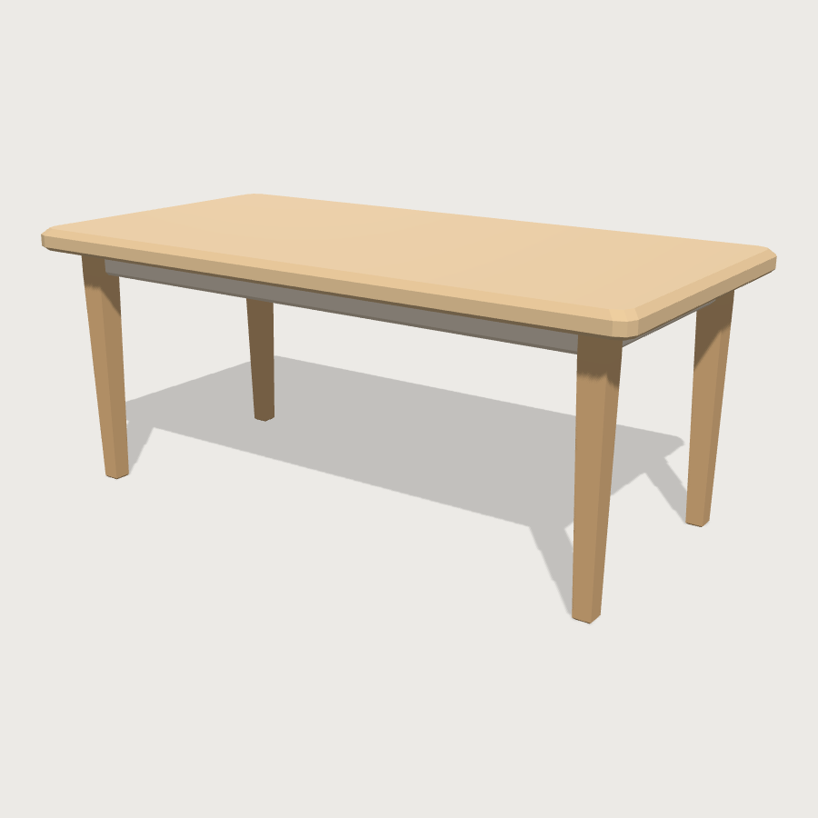 Dining Table low-poly 3D model