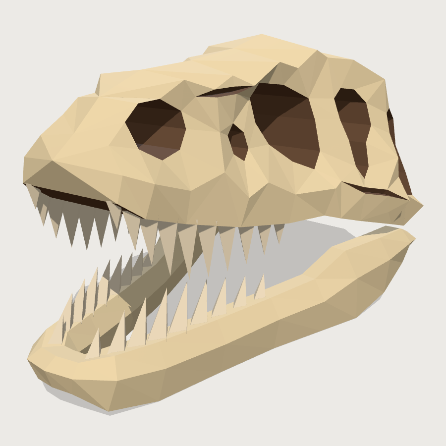 Dinosaur Skull low-poly 3D model