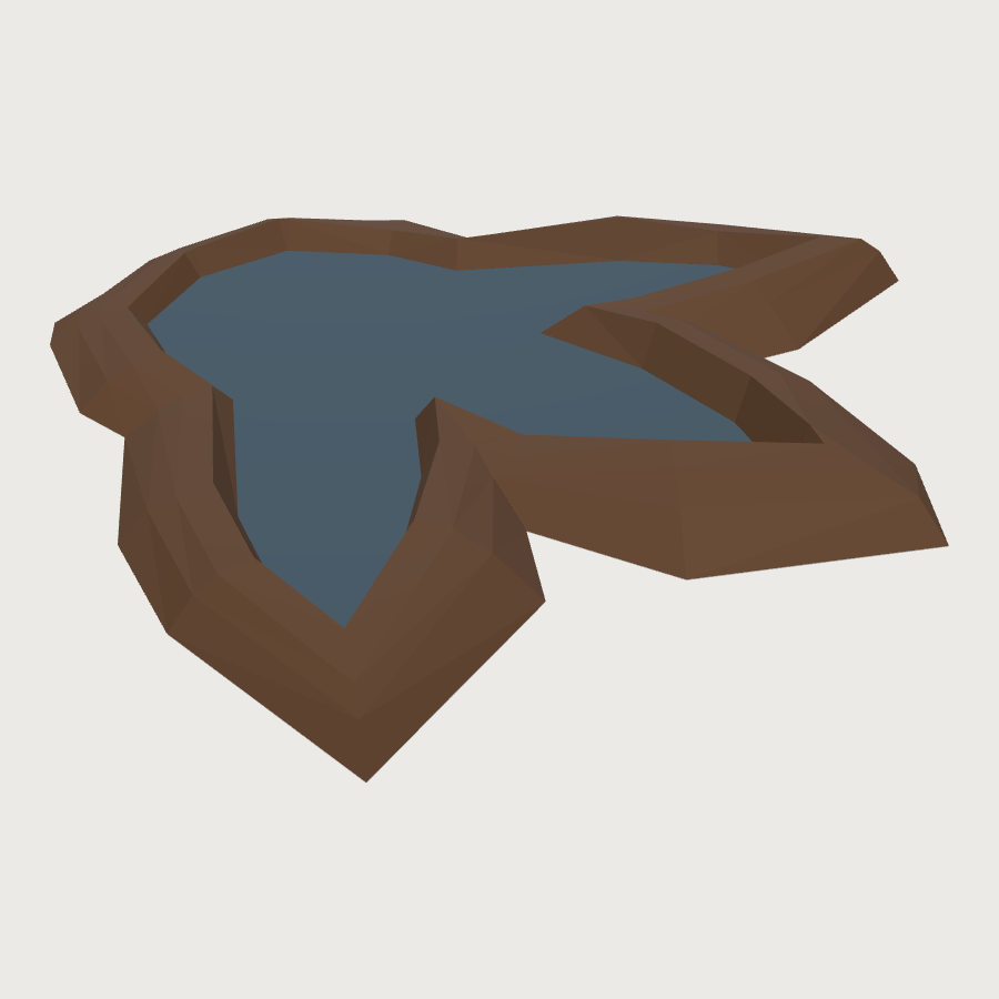 Dinosaur Trackway low-poly 3D model