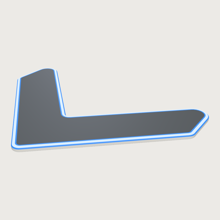 Direction Chevron low-poly 3D model