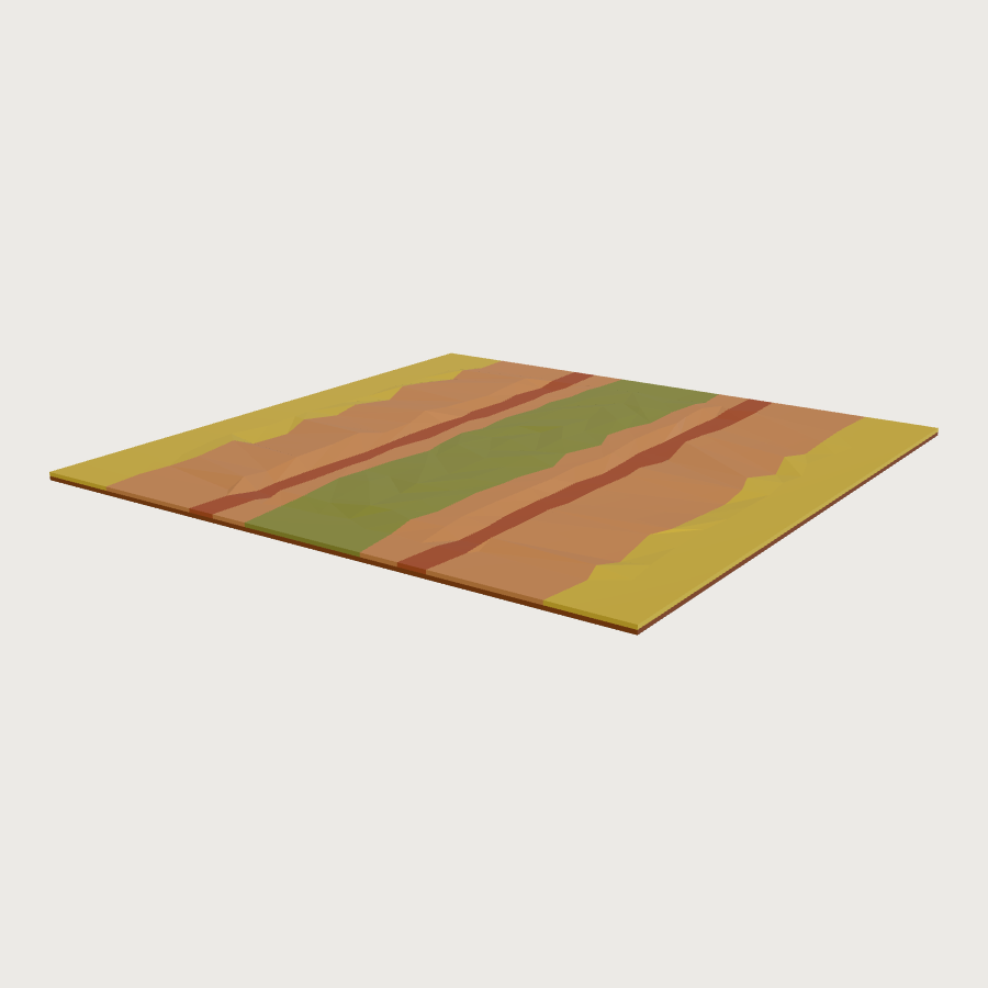 Dirt Road Tile low-poly 3D model