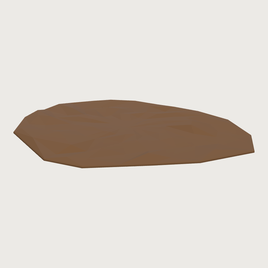 Dirt Terrain Blob low-poly 3D model