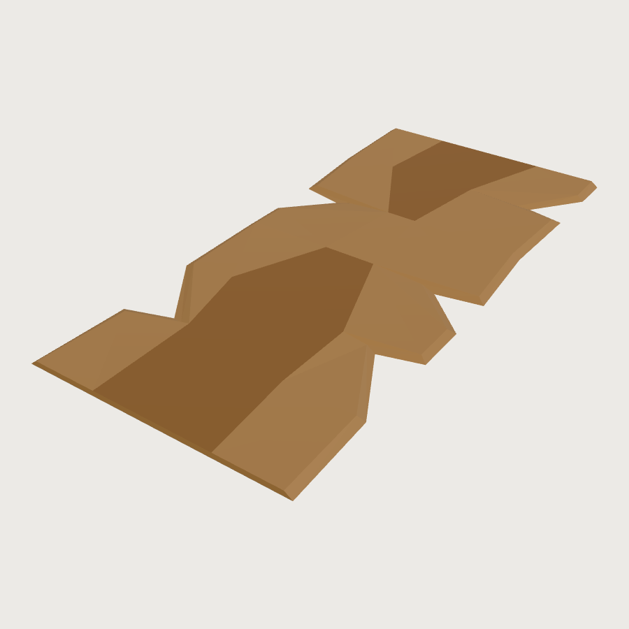 Dirt Trail Strip low-poly 3D model