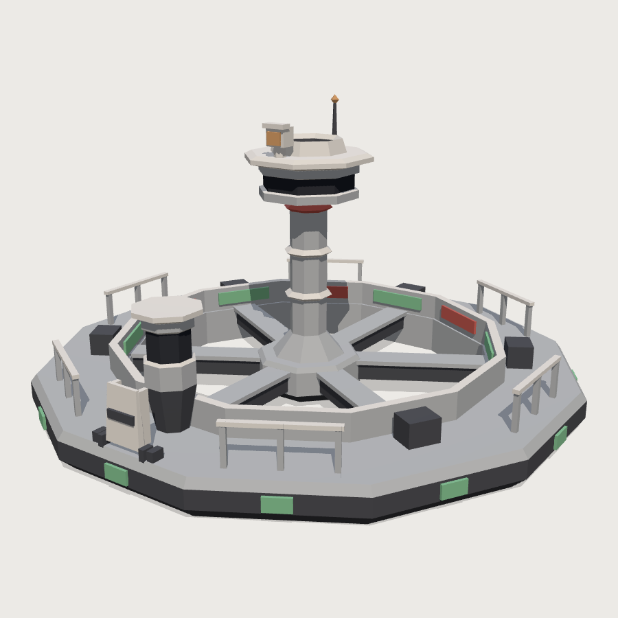 Docking Ring low-poly 3D model