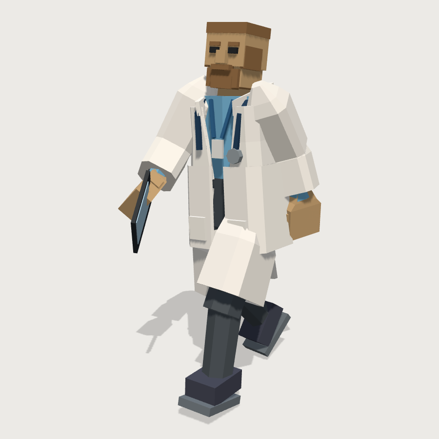Doctor low-poly 3D model