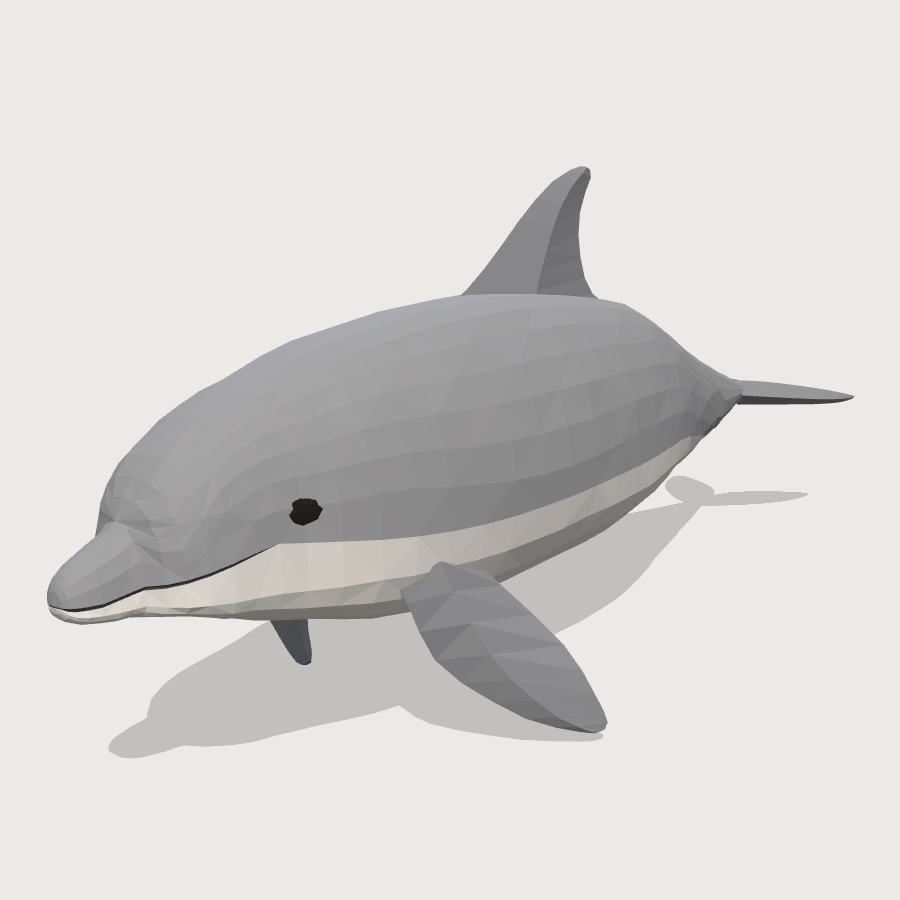 Dolphin low-poly 3D model