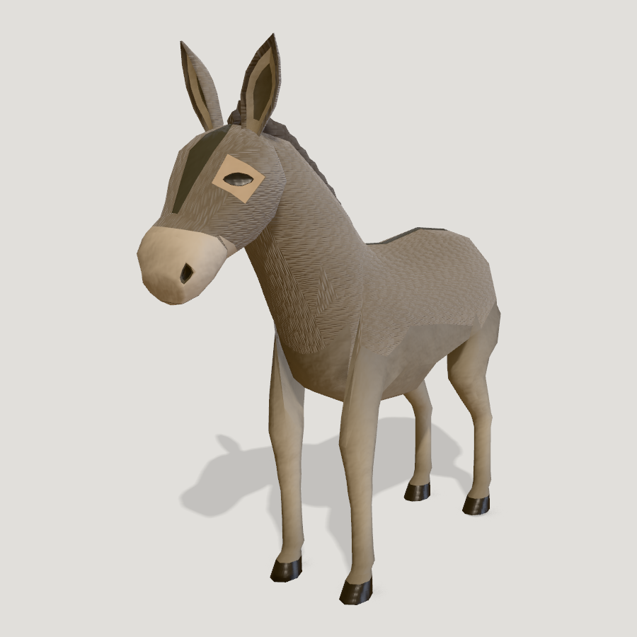 Donkey HD 3D model