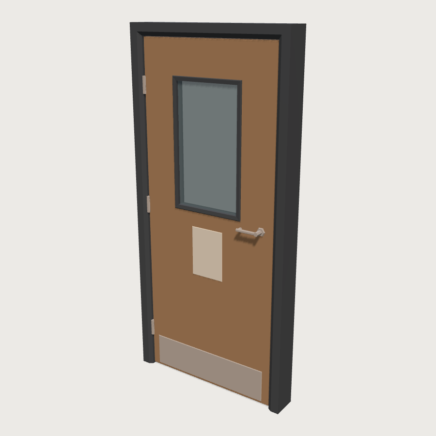 Door Set low-poly 3D model
