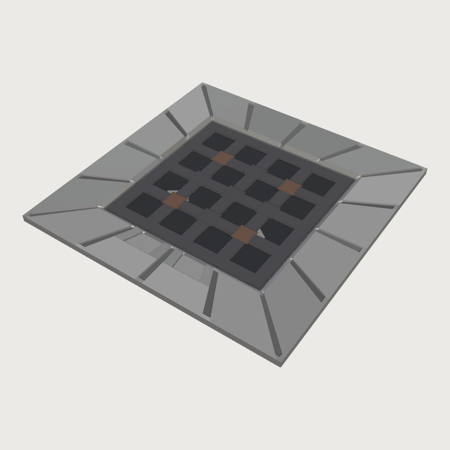 Drain Grate Tile low-poly 3D model
