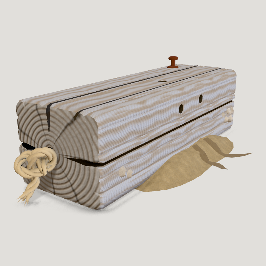 Driftwood Log HD 3D model