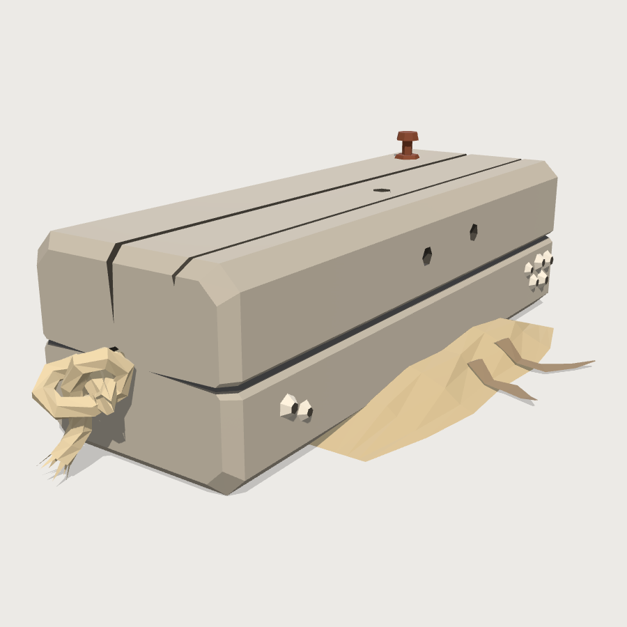 Driftwood Log low-poly 3D model