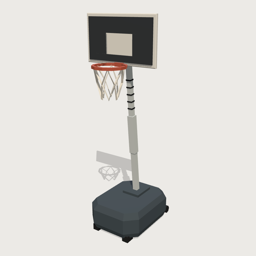 Driveway Basketball Hoop low-poly 3D model