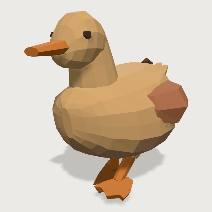 Duck low-poly 3D model