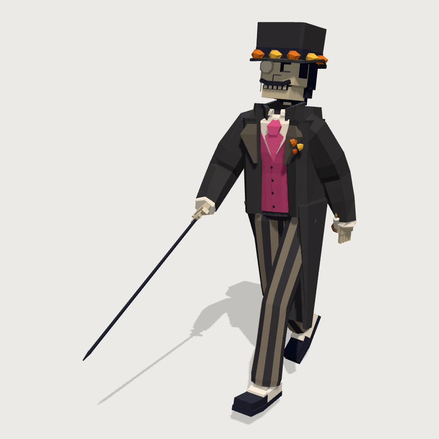 El Catrín low-poly 3D model