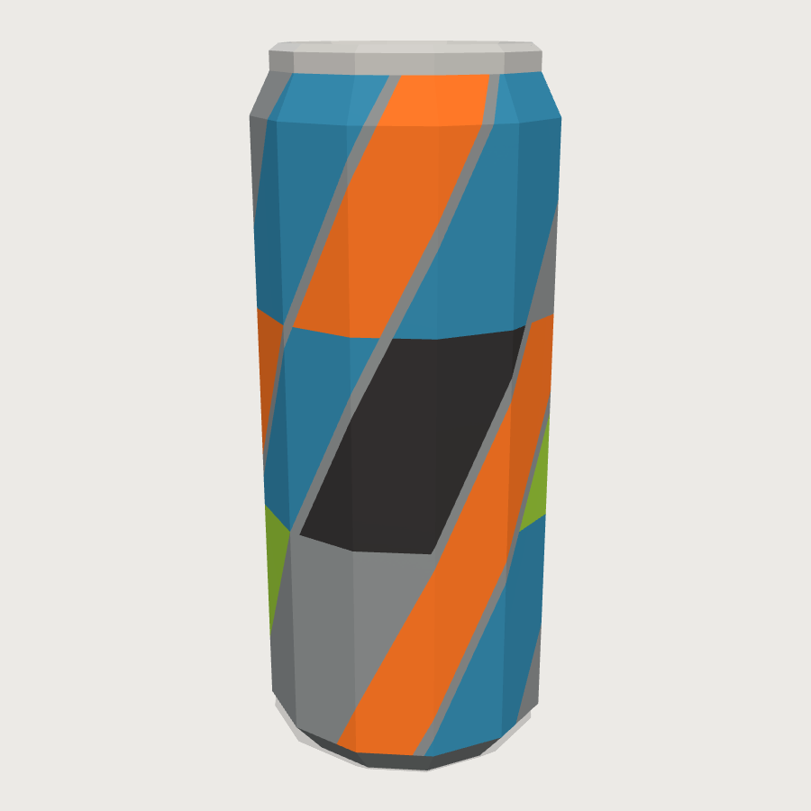 Energy Drink Can low-poly 3D model
