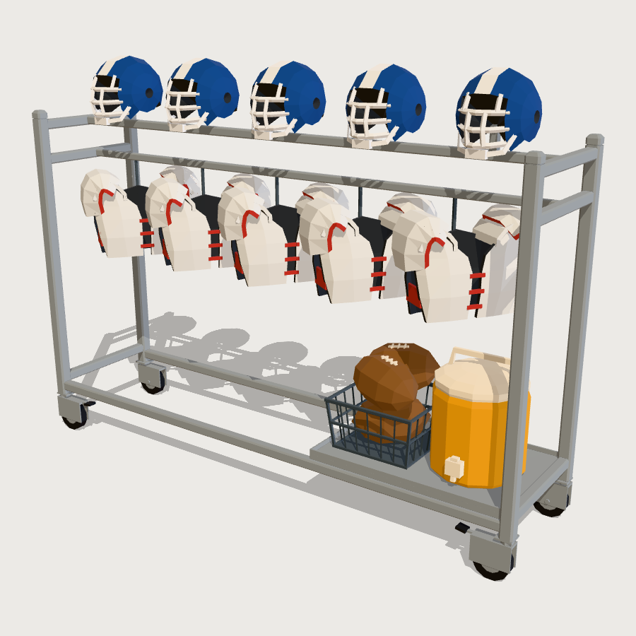 Equipment Rack low-poly 3D model