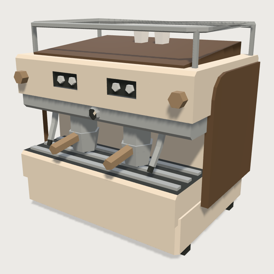 Espresso Machine low-poly 3D model