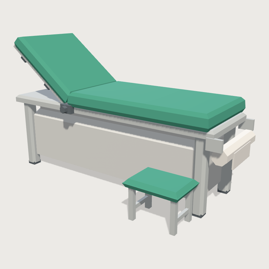 Examination Couch low-poly 3D model