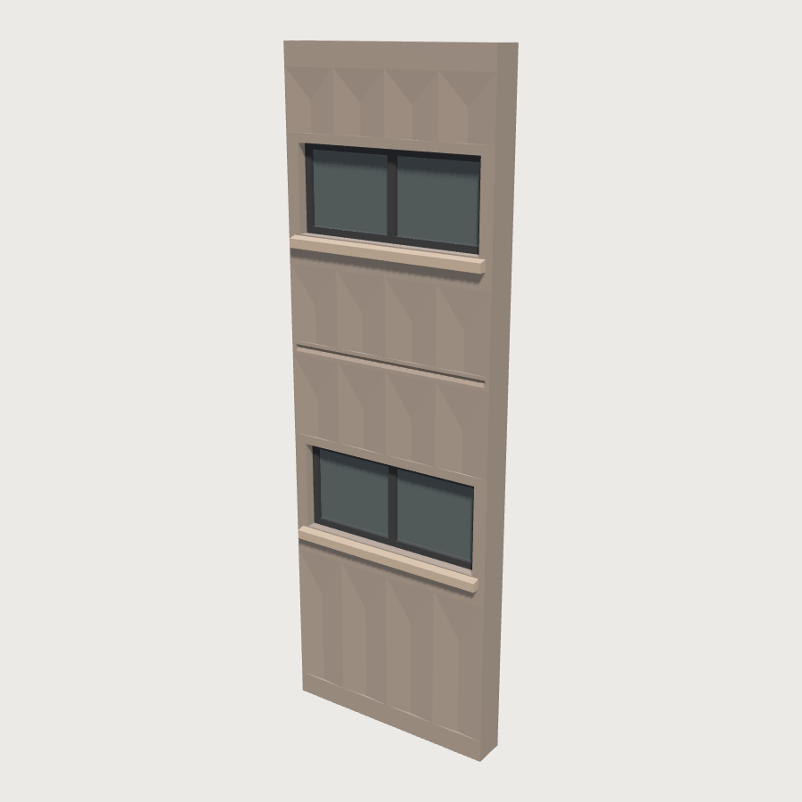 Exterior Wall low-poly 3D model