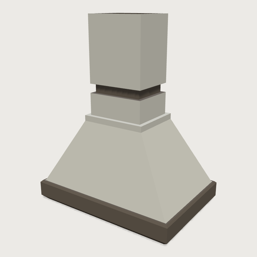 Extractor Hood low-poly 3D model