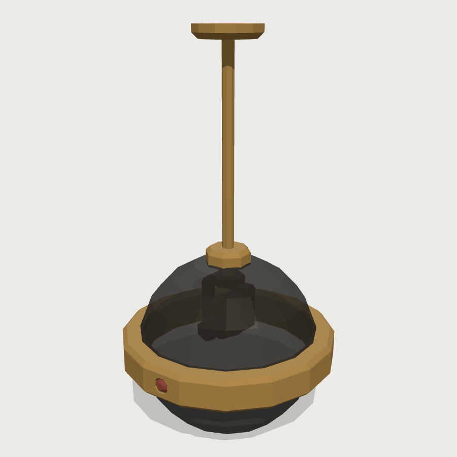 Eye-in-the-Sky Camera Dome low-poly 3D model