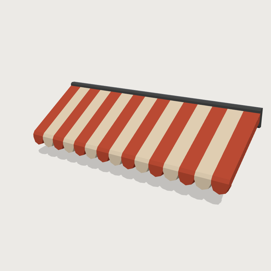 Fabric Awning low-poly 3D model