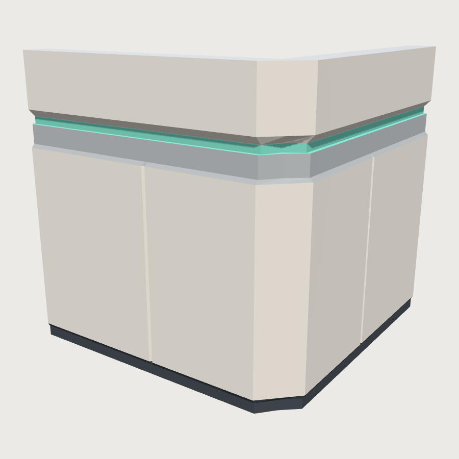 Facade Wall Module low-poly 3D model