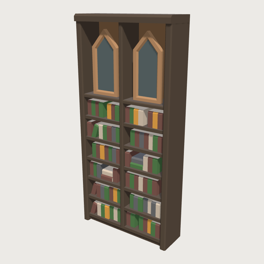 Faculty Office Book Wall low-poly 3D model