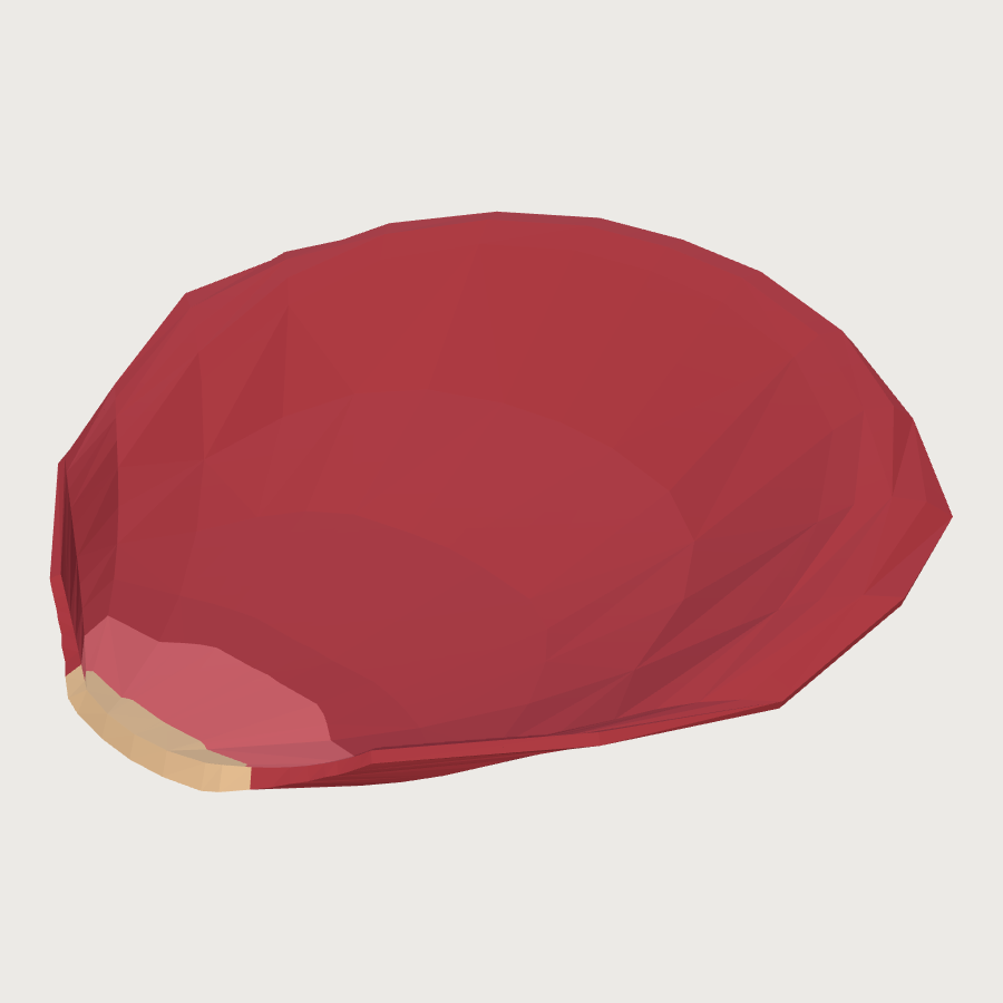 Fallen Rose Petal low-poly 3D model