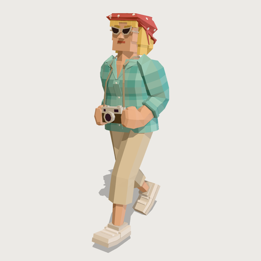 Family Road-Tripper low-poly 3D model