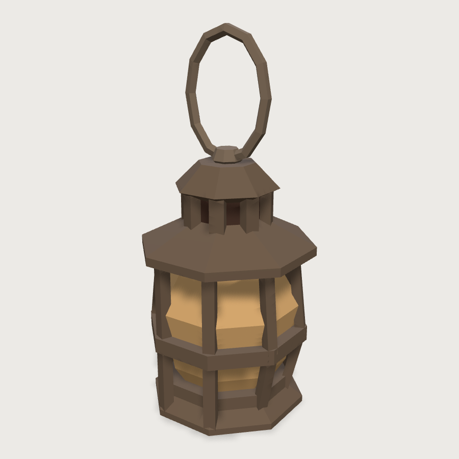 Farm Lantern low-poly 3D model