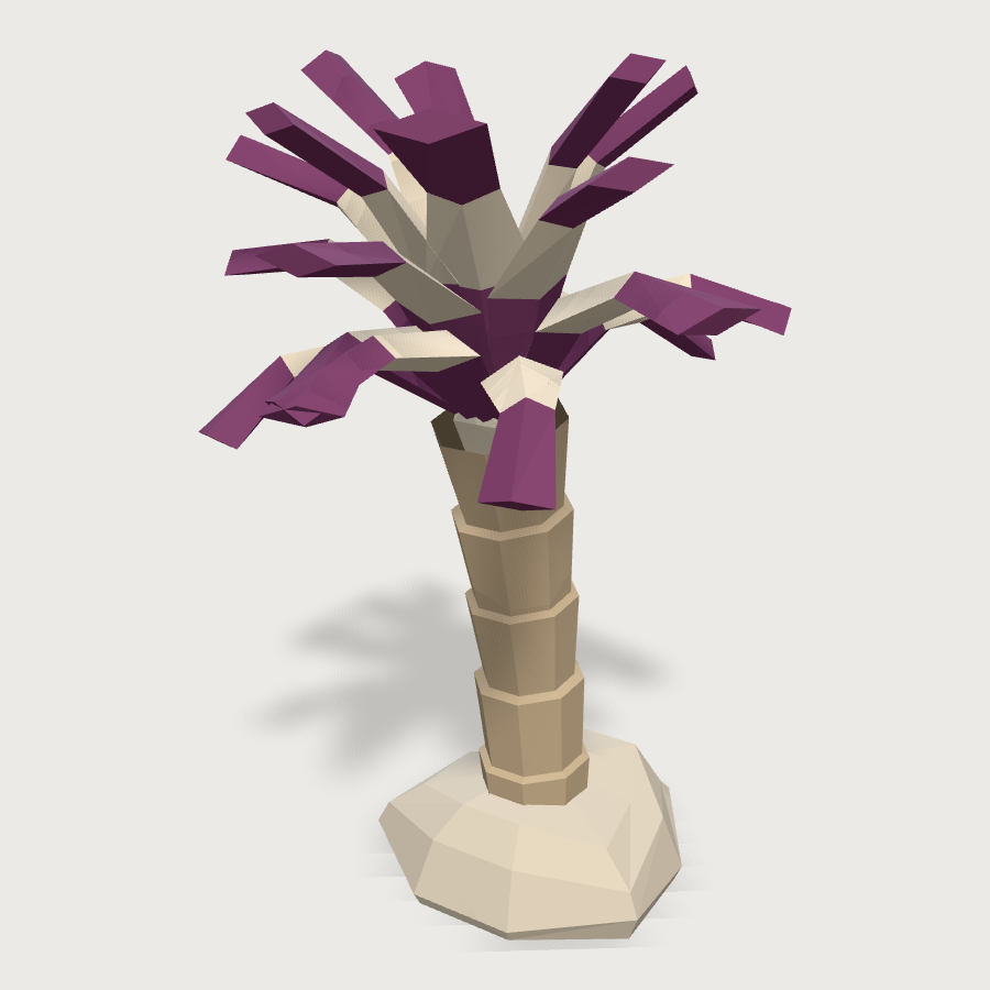 Feather Duster Worm low-poly 3D model