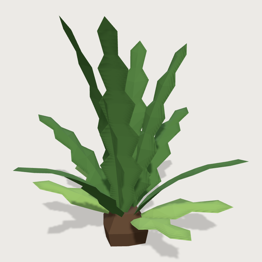 Fern Plant low-poly 3D model