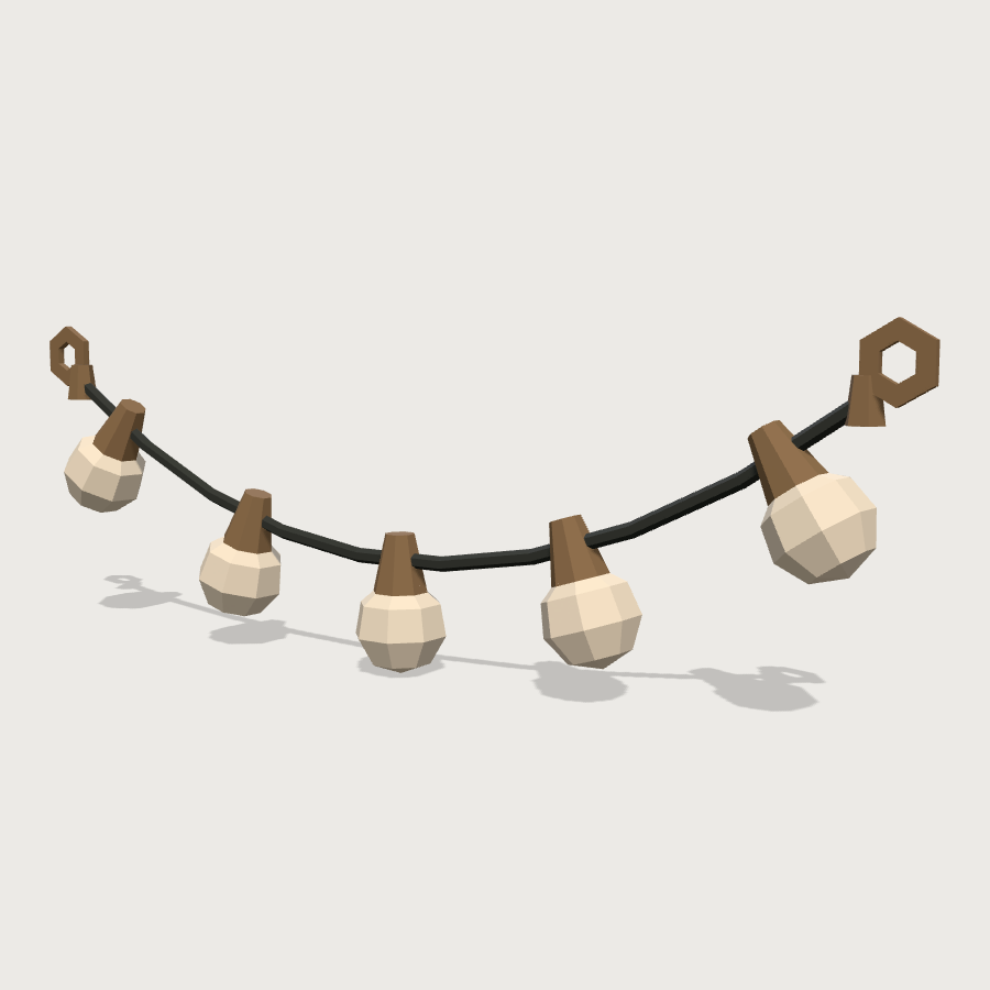 Festoon Light Run low-poly 3D model