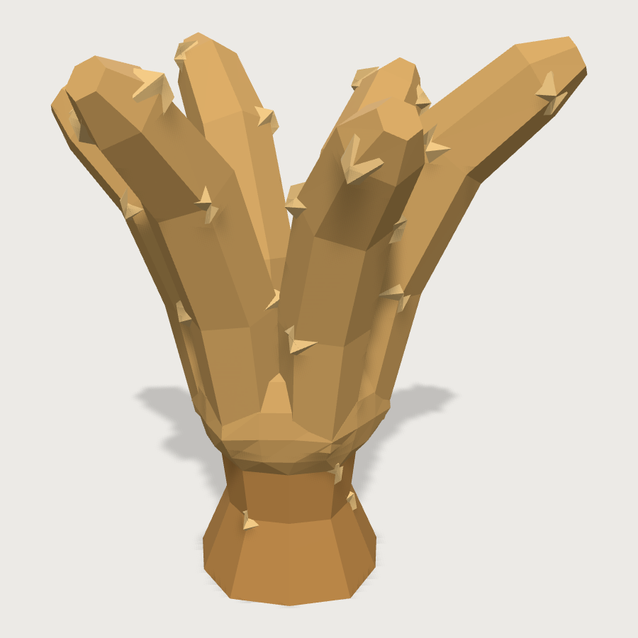 Finger Leather Coral low-poly 3D model