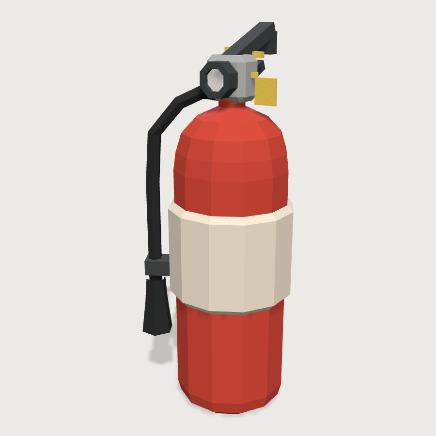 Fire Extinguisher low-poly 3D model