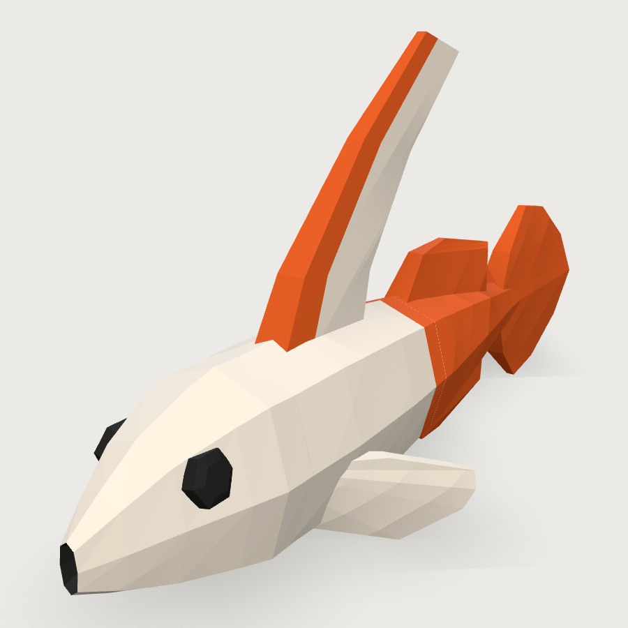 Firefish Goby low-poly 3D model