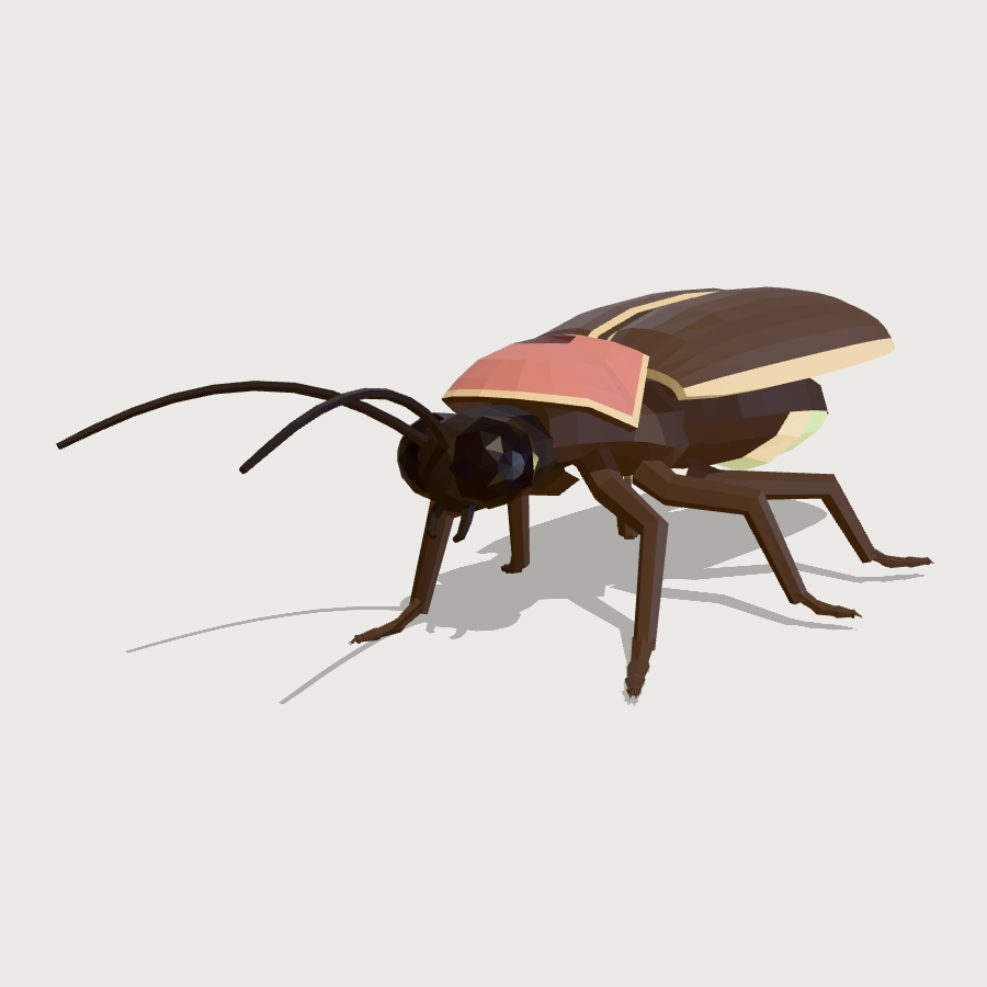 Firefly low-poly 3D model