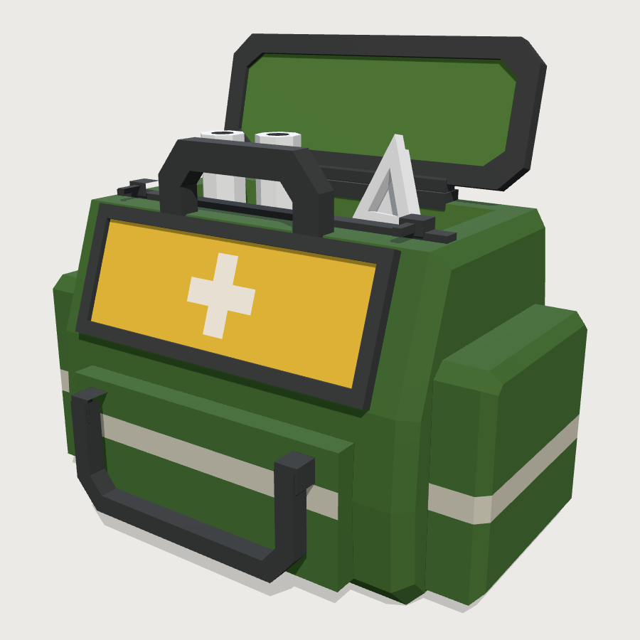 First Aid Bag low-poly 3D model